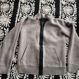 Canada Goose Light Gray Full-Zip Sweater Jacket